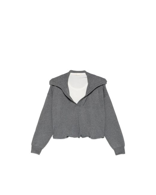 ELEH Gray Long-Sleeve Sweater
