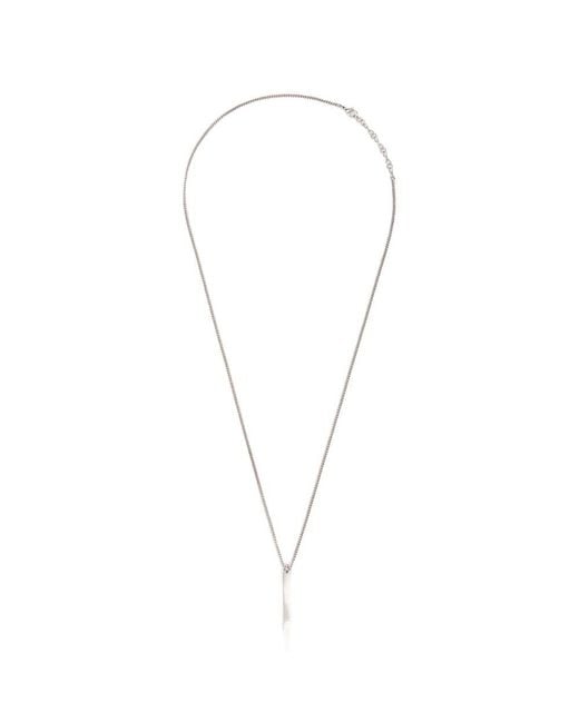 MM6 by Maison Margiela Metallic Minimal Pendant Necklace for men