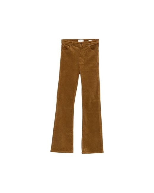 FRAME Brown Corduroy Flared Trousers