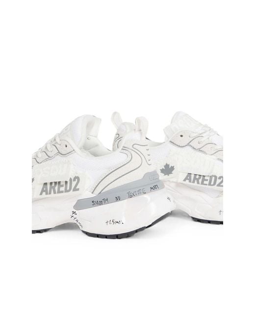 DSquared² White Faster Sneakers for men