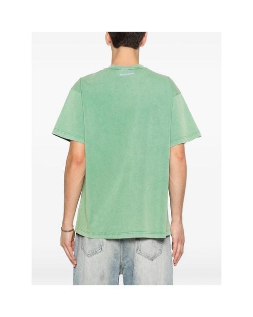 DAGGER Green Trauma Blonde Print-Detail T-Shirt for men