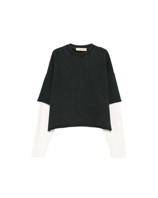 Stay Human On Earth Black Layered Sweatshirt for men