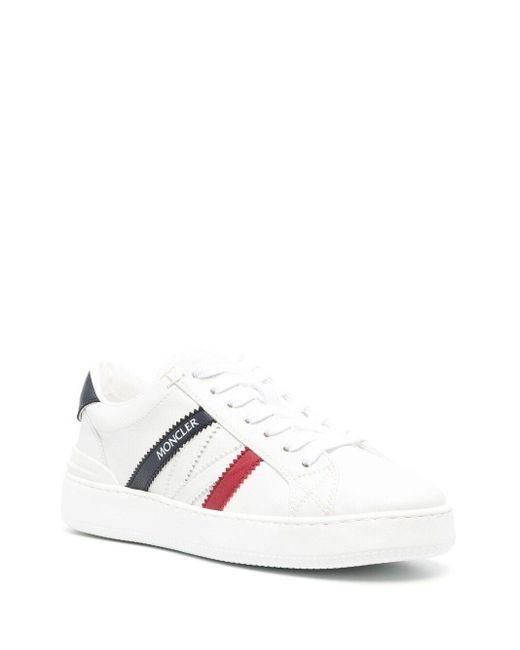 Moncler Pink Monaco M Faux-Leather Sneakers