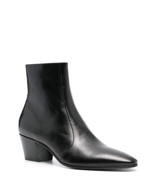 Saint Laurent Black Vassili 60Mm Leather Boots for men