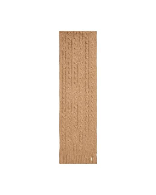 Ralph Lauren Natural Cable-Knit Scarf