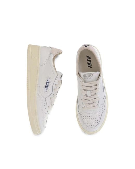 Autry White Medalist Logo-Patch Sneakers