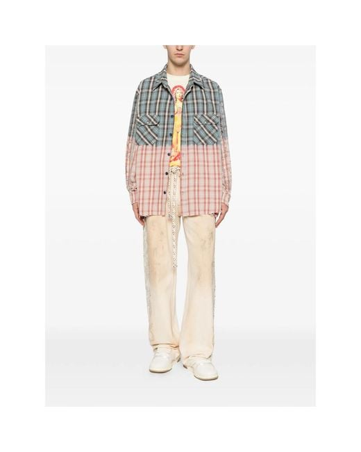 ERCOLE STUDIO Multicolor Patterned Flannel Overshirt for men