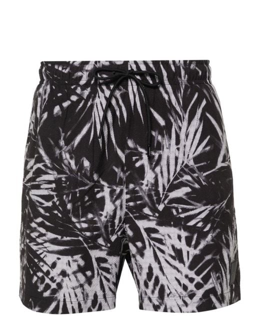 Calvin Klein Black Logo-Patch Swim Shorts for men