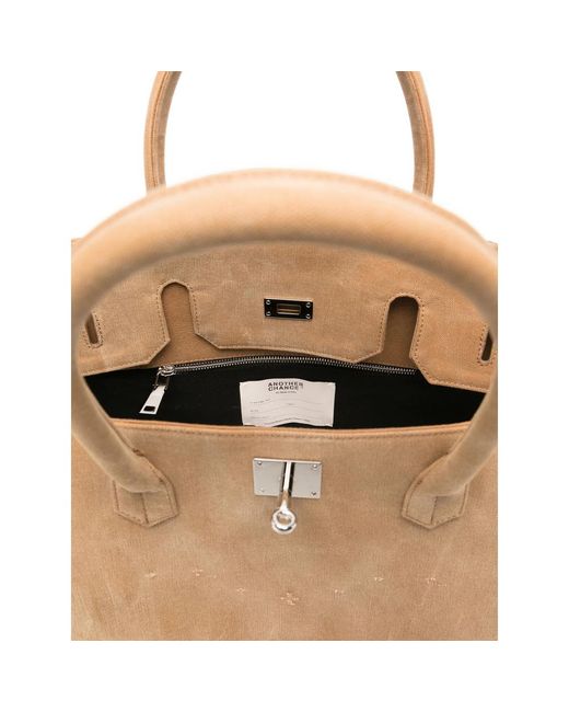 ANOTHER CHANCE Natural Logo-Patch Buckled Tote Bag for men