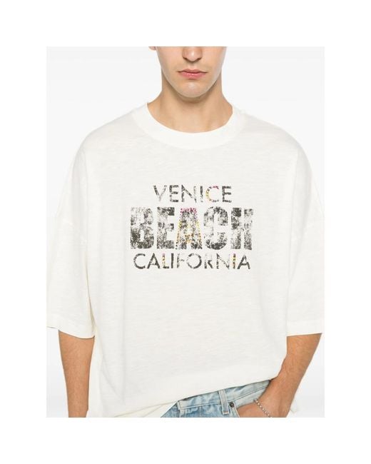 Palm Angels White Neutrals T-Shirts & Vests for men