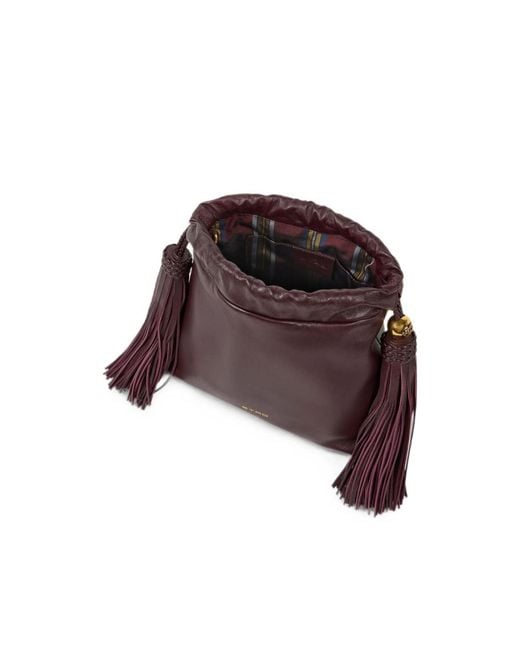 Etro Brown Mini Leather Kalispera Bag With Tassels