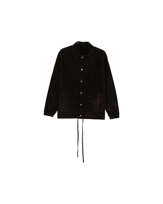 Giorgio Brato Black Suede Long-Sleeves Jacket for men