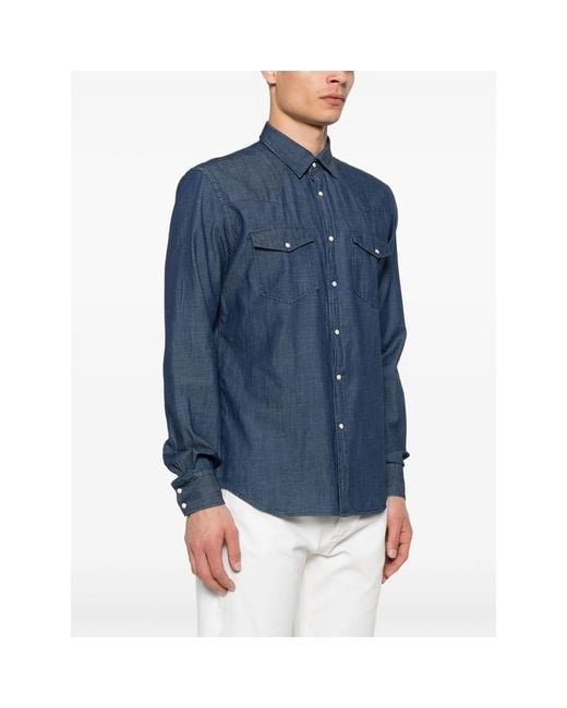 Eraldo Blue Cotton Shirt for men
