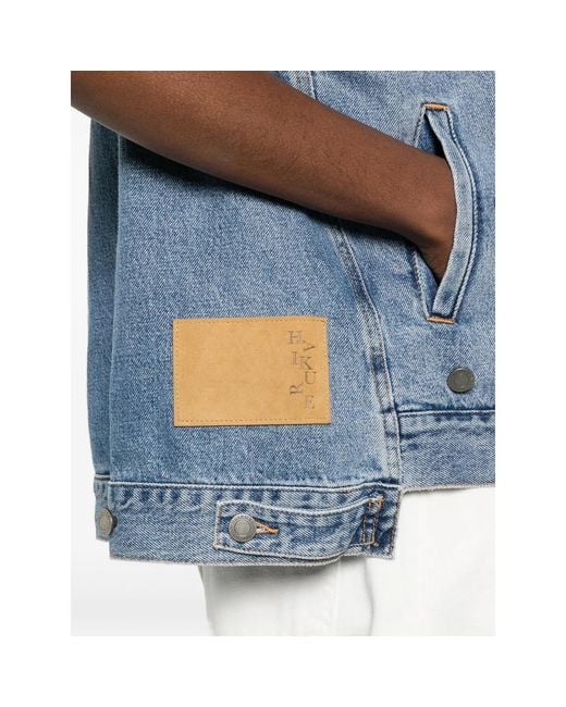 Haikure Blue Button Denim Gilet
