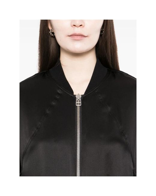 Co. Black Silk Bomber Jacket