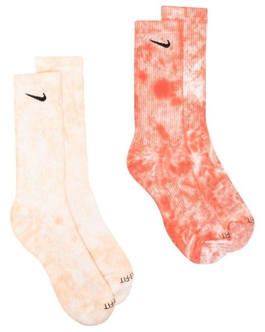 Nike Cotton Twopack Swooshprint Socks in Orange for Men Save 20 Lyst Canada