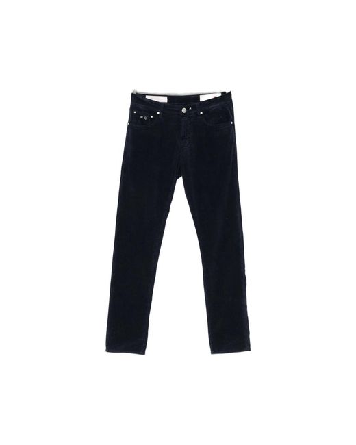 Tramarossa Blue Michelangelo Corduroy Trousers for men