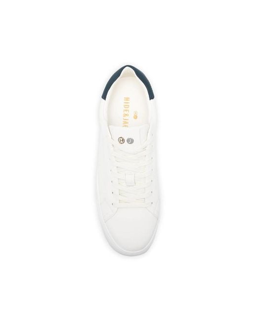 HIDE & JACK White Panelled Sneakers for men