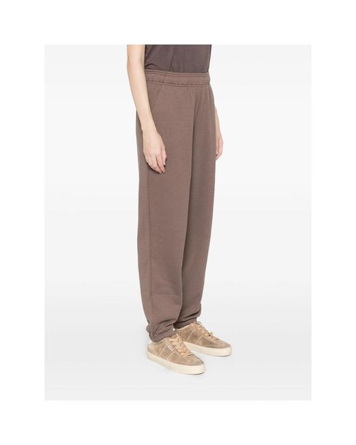New Balance Brown Logo-Embroidererd Track Pants