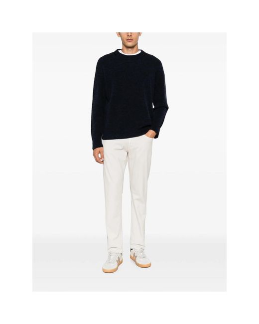 Tramarossa White Michelangelo Logo-Plaque Trousers for men