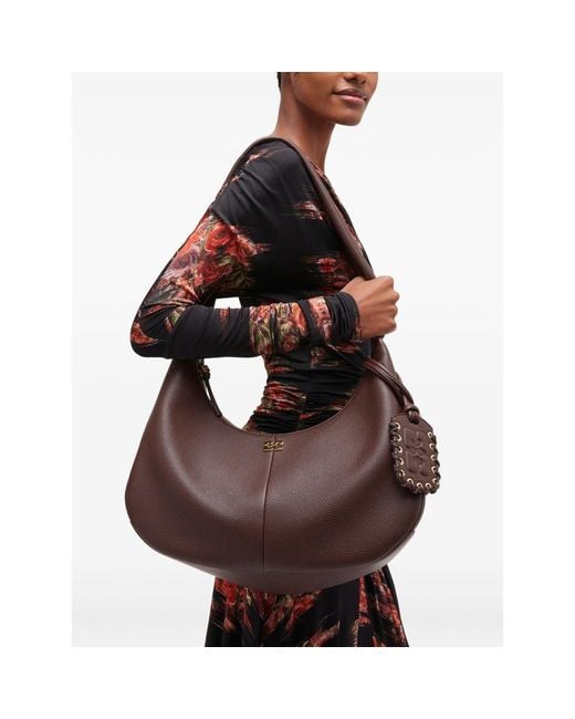 Ganni Brown Medium Hobo Tote Bag
