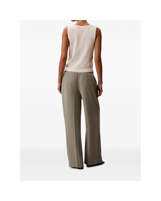 Calvin Klein Gray Straight Trousers