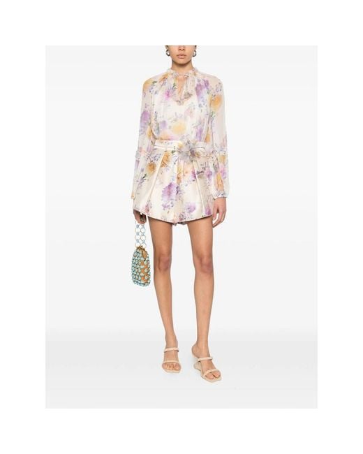 Zimmermann White Neutrals Shorts