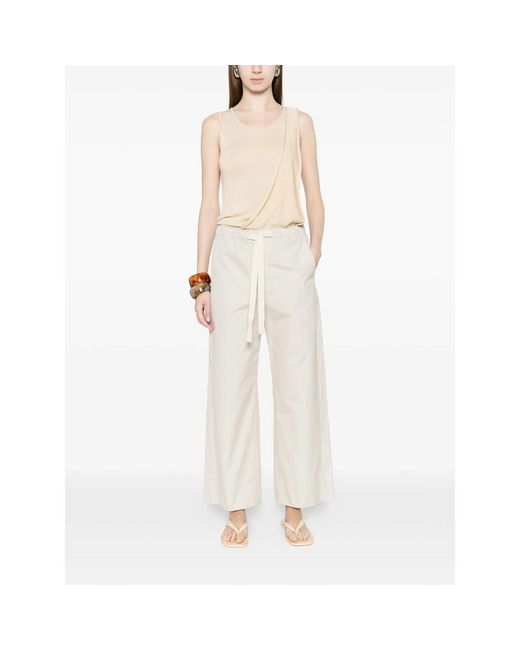 Max Mara White Wide Trousers