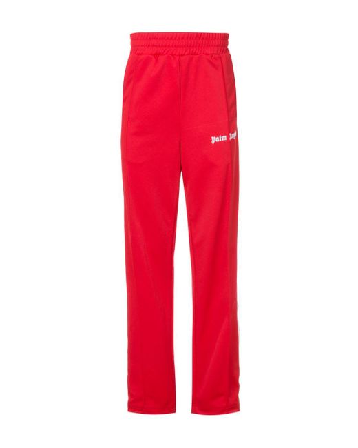Palm Angels Red Side-striped Track Pants for men