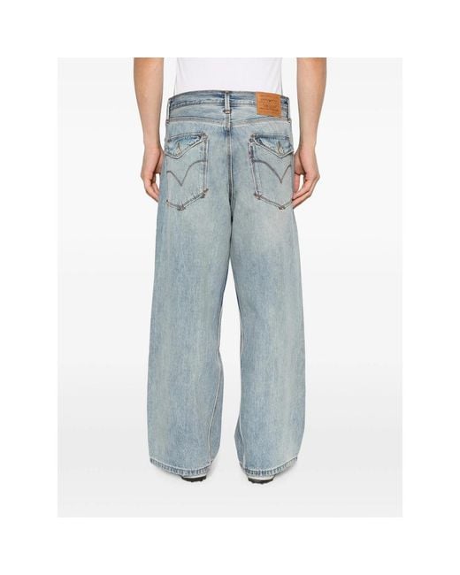 Levi's Blue Faded Wide-Leg Jeans for men