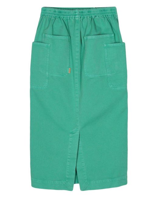Max Mara Green Werther Denim Pencil Skirt