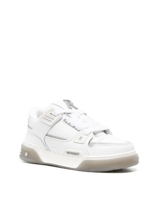 Represent White Studio Leather Sneakers for men