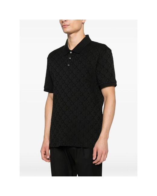 Calvin Klein Black Polo Shirts for men