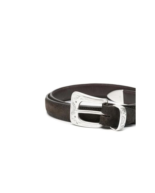 Eraldo Black Embellished-Buckle Belt for men