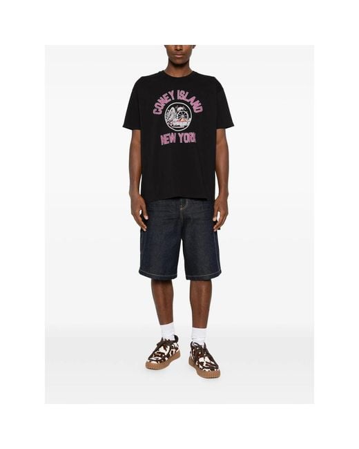 WILD DONKEY Black Graphic-Print T-Shirt for men