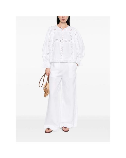 JC Sophie White Elasticated Trousers