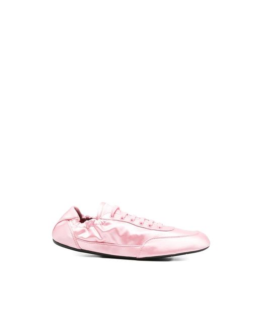 Prada Pink Collapse Ruched Sneakers