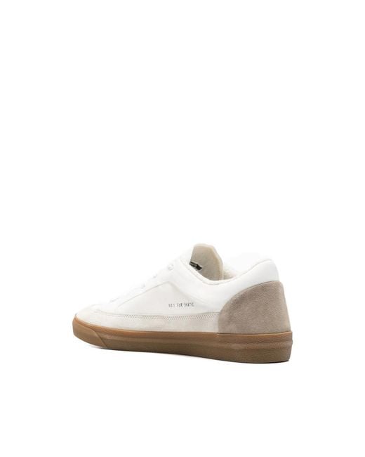 Santha White Lace-Up Sneakers for men