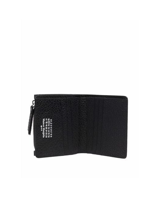 Maison Margiela Black Four Stitches Leather Wallet for men