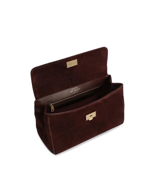 Dolce & Gabbana Brown Medium My Sicily Handbag