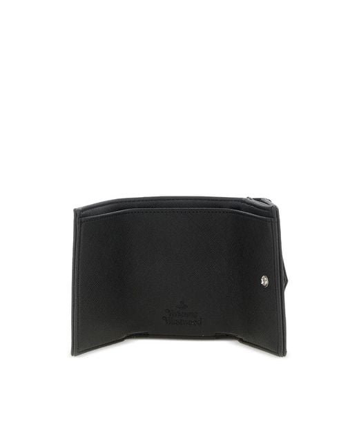 Vivienne Westwood Black Orb Envelope Wallet for men