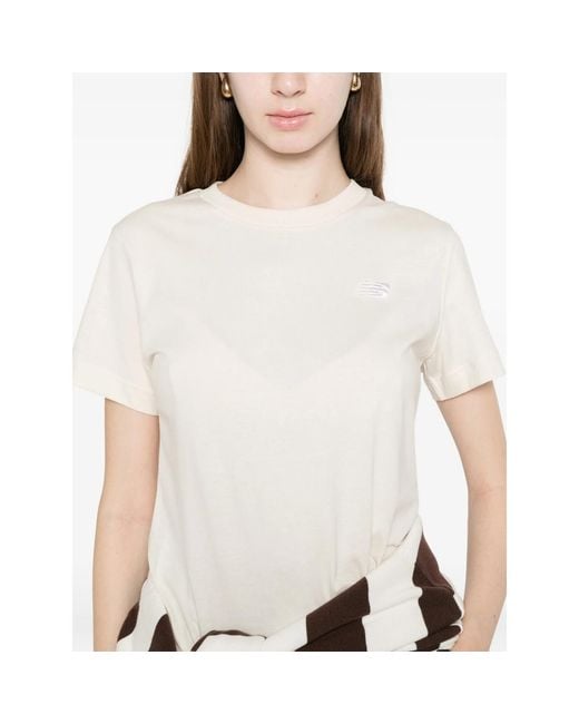New Balance White Crew Neck T-Shirt