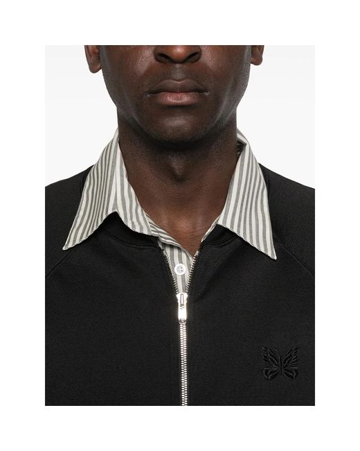 Needles Black Logo-Embroidered Sweatshirt for men
