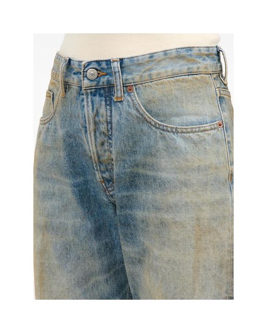 MM6 by Maison Margiela Blue Straight-Leg Jeans