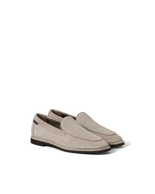 Brunello Cucinelli White Neutrals Loafers