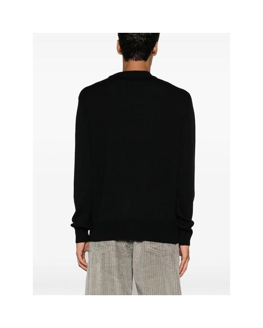 sunflower Black Crew-Neck Merino-Wool Jumper for men