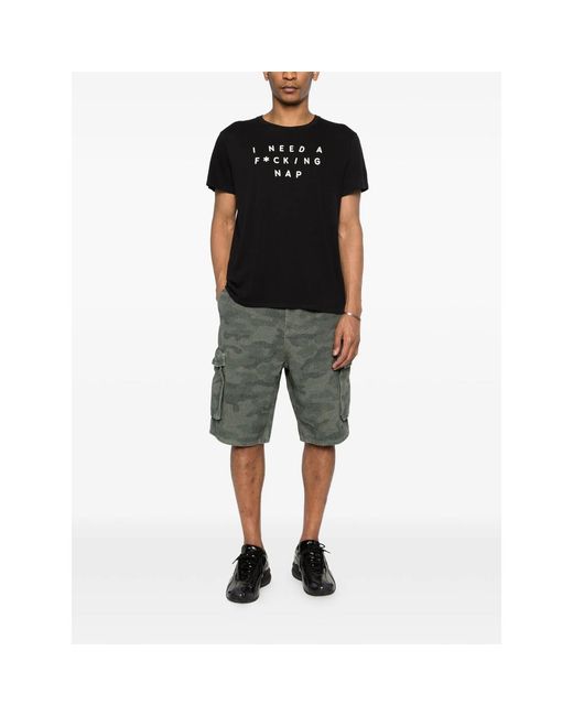 Daily Paper Gray Camouflage Cargo Shorts for men