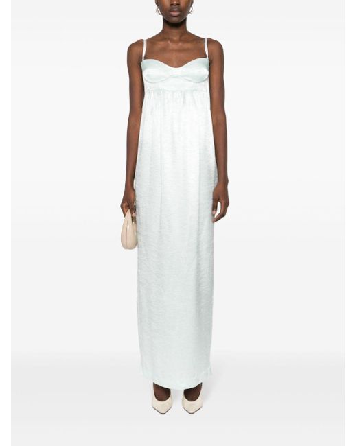 Anna October White Bustier-Style Maxi Dress