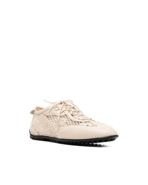 Stine Goya Natural Lace-Detail Sneakers