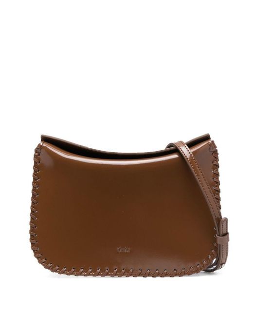 LÉMÉLS Brown Debossed-logo Leather Shoulder Bag